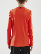 Craft Sport Long Sleeve Shirt (Jersey) Squad Solid - high elasticity, ergonomic design - orange Kids