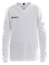 Craft Sport Long-sleeved Shirt (Jersey) Squad Solid - high elasticity, ergonomic design - white Children