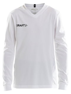 Craft Sport Long-sleeved Shirt (Jersey) Squad Solid - high elasticity, ergonomic design - white Children