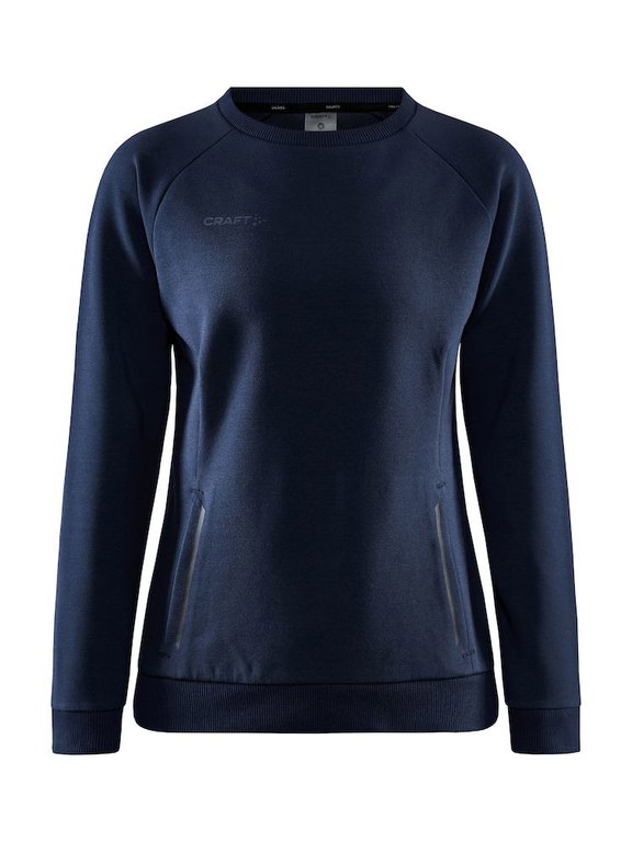 Craft Sweatshirt Core Soul Crew (komfortowy krój, zamek błyskawiczny z przodu) ciemnoniebieski Damski
