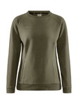 Craft Sweatshirt Core Soul Crew (komfortowy krój, zamek błyskawiczny z przodu) khaki zielony damski
