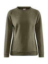 Craft Sweatshirt Core Soul Crew (comfortable fit, front zipper) khaki green Women
