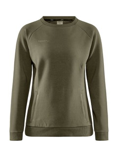 Craft Sweatshirt Core Soul Crew (komfortable Passform, Front-Reißverschluss) khakigrün Damen