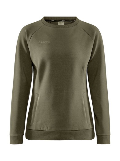 Craft Sweatshirt Core Soul Crew (komfortable Passform, Front-Reißverschluss) khakigrün Damen