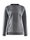 Craft Sweatshirt Core Soul Crew (komfortable Passform, Front-Reißverschluss) dunkelgrau Damen