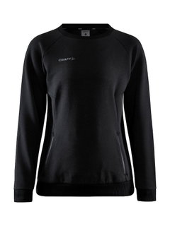 Craft Sweatshirt Core Soul Crew (komfortable Passform, Front-Reißverschluss) schwarz Damen