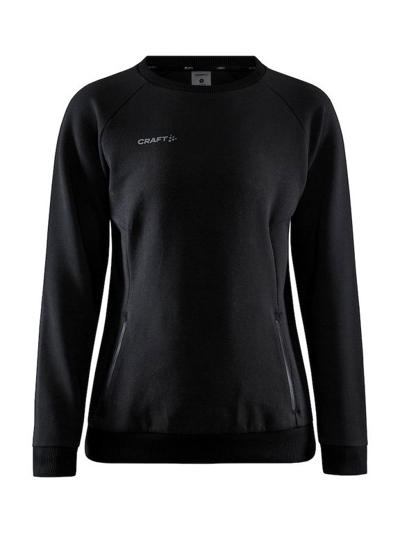 Craft Sweatshirt Core Soul Crew (komfortable Passform, Front-Reißverschluss) schwarz Damen