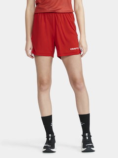 Craft Trainingshose Premier Shorts (rec. Polyester, ergonomisches Design) kurz rot Damen
