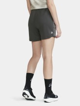 Craft Trainingshose Premier Shorts (rec. Polyester, ergonomisches Design) kurz dunkelgrau Damen