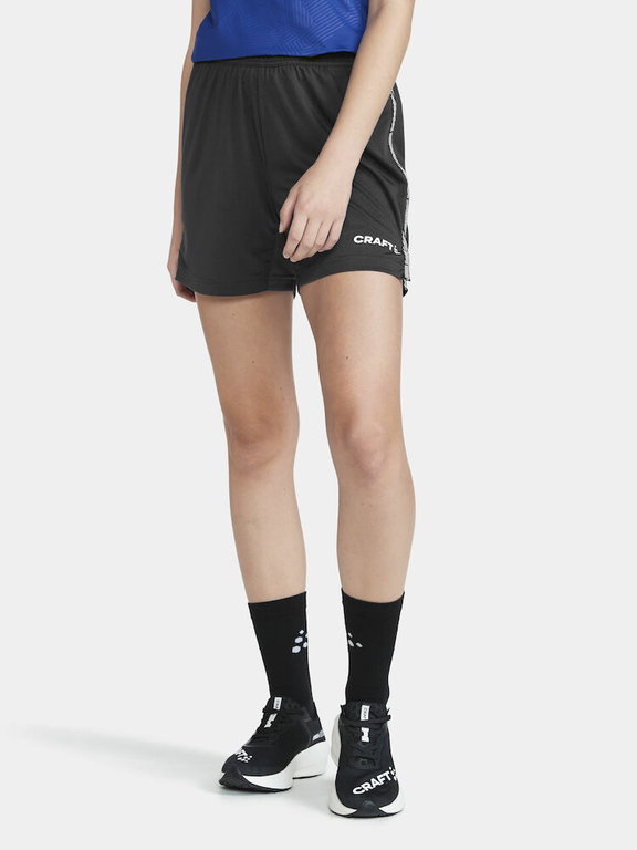 Craft Trainingshose Premier Shorts (rec. Polyester, ergonomisches Design) kurz schwarz Damen
