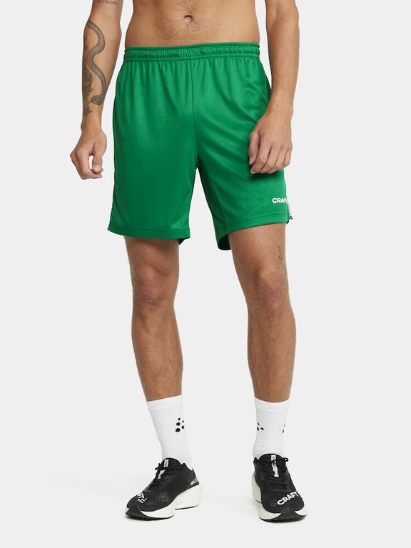 Craft Trainingshose Premier Shorts (rec. Polyester, ergonomisches Design) kurz grün Herren