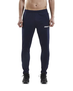 Craft Trainingshose Progress Pant (Seitentaschen mit Reissverschluss) lang navyblau/weiss Herren