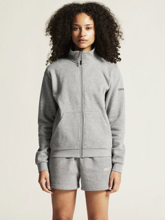 Craft Trainingsjacke Community 2.0 Full Zip (Baumwolle/Polyester) hellgrau Damen