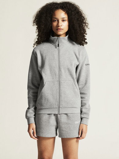 Craft Trainingsjacke Community 2.0 Full Zip (Baumwolle/Polyester) hellgrau Damen
