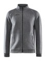 Craft Trainingsjacke Core Soul Full Zip (Front-Reißverschluss, weiches Material) dunkelgrau Herren