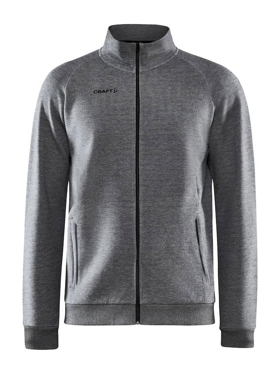 Craft Trainingsjacke Core Soul Full Zip (Front-Reißverschluss, weiches Material) dunkelgrau Herren