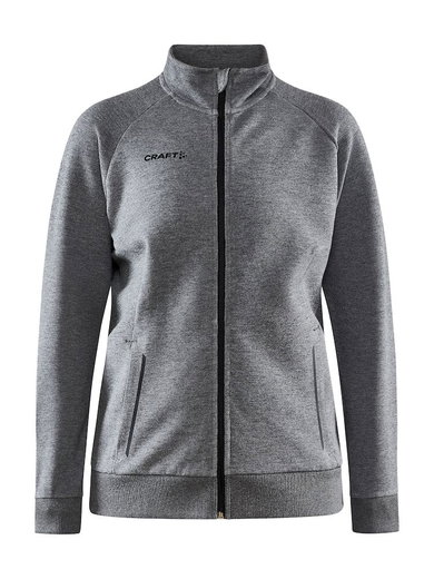 Craft Trainingsjacke Core Soul Full Zip (Front-Reißverschluss, weiches Material) dunkelgrau Damen
