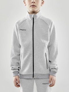 Craft Trainingsjacke Core Soul Full Zip (Front-Reißverschluss, weiches Material) hellgrau Jungen