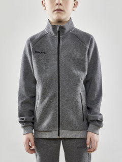 Craft Trainingsjacke Core Soul Full Zip (Front-Reißverschluss, weiches Material) dunkelgrau Jungen