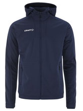 Craft Evolve 2.0 Brushed Hood Training Jacket (durable, moisture-wicking) navy blue men's