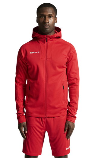 Craft Trainingsjacke Evolve 2.0 Brushed Hood (strapazierfähig, Feuchtigkeitstransport) rot Herren