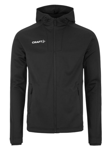 Craft Trainingsjacke Evolve 2.0 Brushed Hood (strapazierfähig, Feuchtigkeitstransport) schwarz Herren