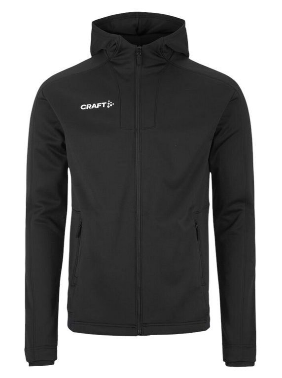Craft Trainingsjacke Evolve 2.0 Brushed Hood (strapazierfähig, Feuchtigkeitstransport) schwarz Herren