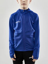 Craft Kurtka Treningowa Evolve Hood - wytrzymała kurtka z kapturem z materiału elastycznego - niebieski kobaltowy Dzieci