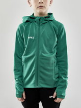 Craft Training Jacket Evolve Hood - durable mid-layer hooded jacket made of stretch material - green children