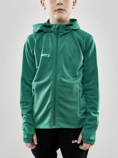 Craft Training Jacket Evolve Hood - durable mid-layer hooded jacket made of stretch material - green children