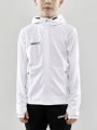 Craft Trainingsjacke Evolve Hood - strapazierfähige Mid-Layer-Kapuzenjacke aus Stretchmaterial - weiss Kinder