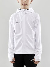 Craft Training Jacket Evolve Hood - durable mid-layer hooded jacket made of stretch material - white children