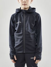 Craft Training Jacket Evolve Hood - durable mid-layer hooded jacket made of stretch material - asphalt grey children
