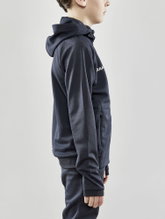 Craft Training Jacket Evolve Hood - durable mid-layer hooded jacket made of stretch material - asphalt grey children