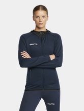 Craft Trainingsjacke Extend Full Zip (mit Reißverschlusstaschen, elastisches Material) navyblau Damen
