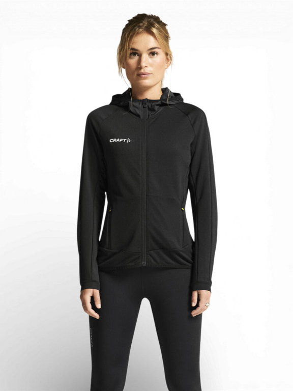 Craft Training Jacket Extend Full Zip (with zip pockets, elastic material) black ladies