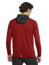 Craft Trainingsjacke Extend Full Zip (mit Reißverschlusstaschen, elastisches Material) weinrot Herren