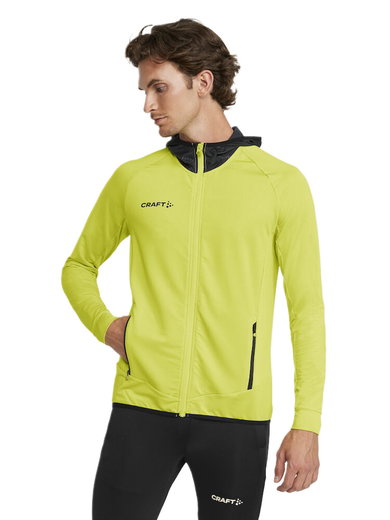 Craft Trainingsjacke Extend Full Zip (mit Reißverschlusstaschen, elastisches Material) gelb Herren