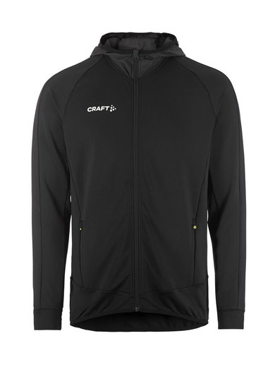 Craft Trainingsjacke Extend Full Zip (mit Reißverschlusstaschen, elastisches Material) schwarz Herren