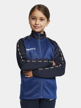 Craft Sport Training Jacket Squad 2.0 Full Zip (with side pockets, elastic functional material) cobalt blue Kids