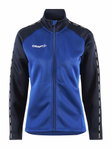 Craft Sport-Trainingsjacke Squad 2.0 Full Zip (mit Seitentaschen, elastisch Funktionsmaterial) kobaltblau Damen