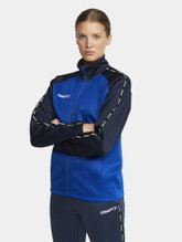 Craft Sport Training Jacket Squad 2.0 Full Zip (with side pockets, elastic functional material) cobalt blue Women