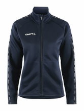 Craft Sport Training Jacket Squad 2.0 Full Zip (with side pockets, elastic functional material) navy blue Women