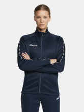 Craft Sport Training Jacket Squad 2.0 Full Zip (with side pockets, elastic functional material) navy blue Women