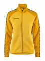 Craft Sport-Trainingsjacke Squad 2.0 Full Zip (mit Seitentaschen, elastisch Funktionsmaterial) gelb Damen