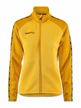 Craft Sport Training Jacket Squad 2.0 Full Zip (with side pockets, elastic functional material) yellow Women