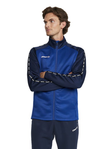 Craft Sport-Trainingsjacke Squad 2.0 Full Zip (mit Seitentaschen, elastisch Funktionsmaterial) kobaltblau Herren