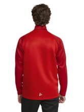 Craft Sport Training Jacket Squad 2.0 Full Zip (with side pockets, elastic functional material) red Men