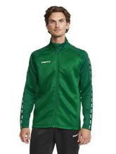 Craft Sport Training Jacket Squad 2.0 Full Zip (with side pockets, elastic functional material) green Men