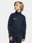 Craft Sport-Trainingsjacke Squad 2.0 Full Zip (mit Seitentaschen, elastisch Funktionsmaterial) navyblau Kinder